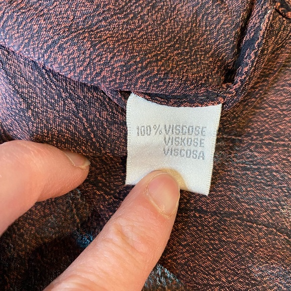 Vintage Daisy Leisure women's S/M burgundy embroidered sequinned button blouse - Picture 15 of 16